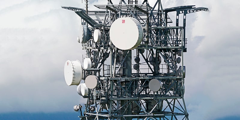 Sector Telecomunicaciones. Vector España. telefonía, comunicación vía radio / tv, transmisión de datos e internet.